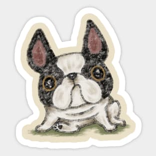 French Bulldog in a funny pose Sticker